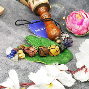 7 Chakra Car Hanging Raw Stones