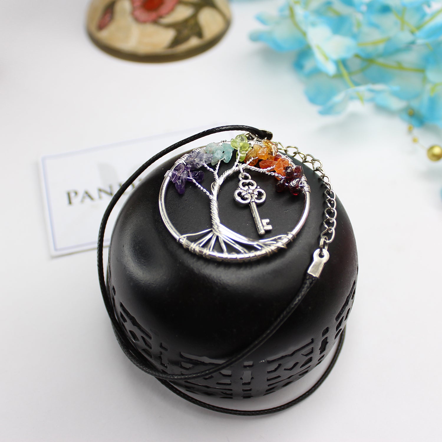 7 Chakra Key Pendant