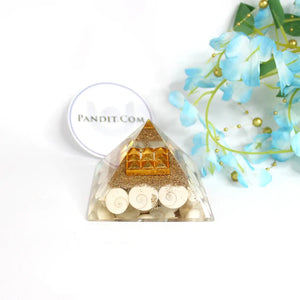 9 Plate Orgone Pyramid With Gomti Chakra