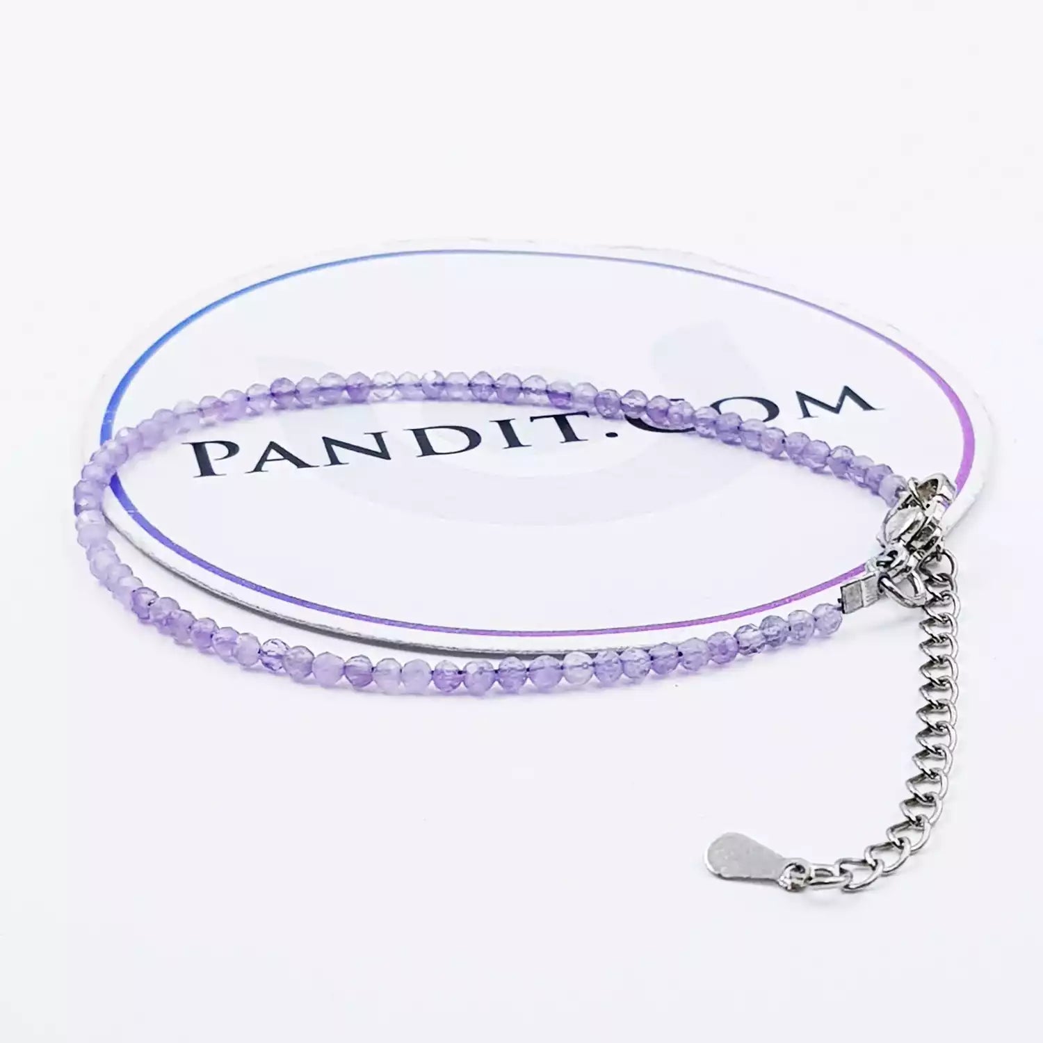 Amethyst Adjustable Diamond Cut Bracelet