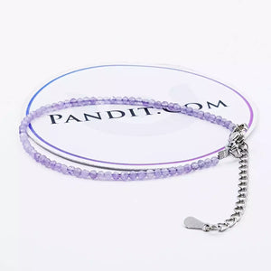 Amethyst Adjustable Diamond Cut Bracelet