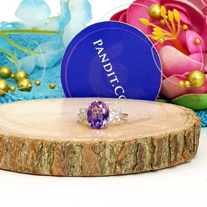 Amethyst Adjustable Ring