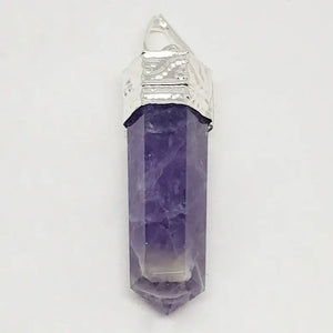 Amethyst Cap Pencil Pendant