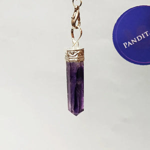 Amethyst Cap Pencil Pendant