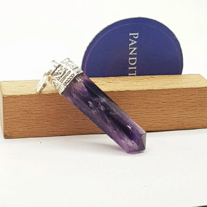 Amethyst Cap Pencil Pendant