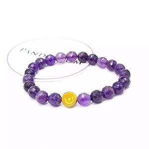 Amethyst Diamond Cut Bracelet