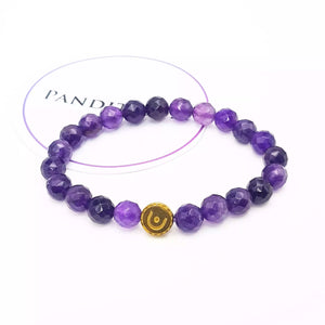 Amethyst Diamond Cut Bracelet
