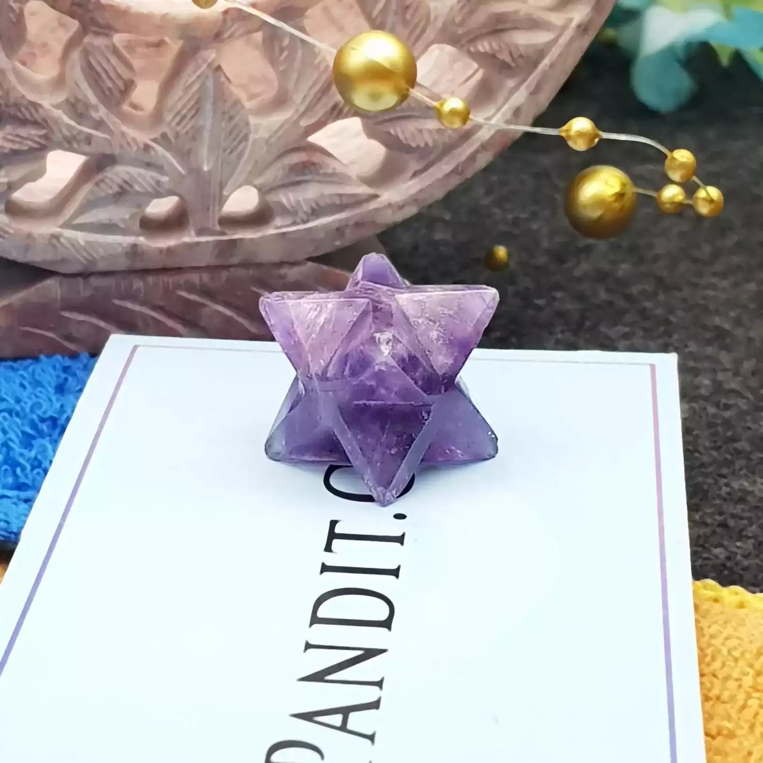 Amethyst Merkaba Star