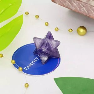 Amethyst Merkaba Star