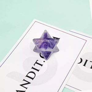 Amethyst Merkaba Star