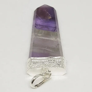 Amethyst Om Pencil Pendant
