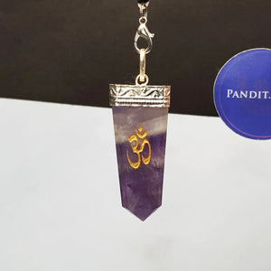 Amethyst Om Pencil Pendant