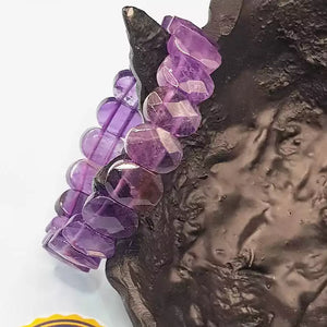 Amethyst Oval Faceted Bracelet