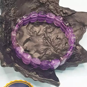Amethyst Oval Faceted Bracelet