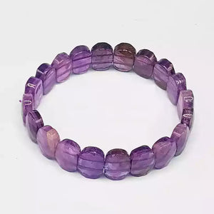 Amethyst Oval Faceted Bracelet