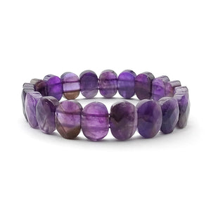 Amethyst Oval Faceted Bracelet