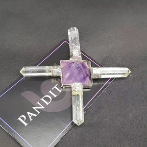 Amethyst Pyramid and Crystal Pencil Energy Generator