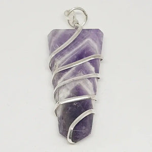 Amethyst Spiral Pencil Pendant