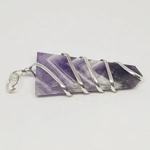 Amethyst Spiral Pencil Pendant