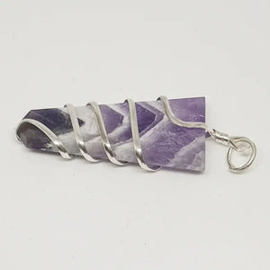 Amethyst Spiral Pencil Pendant