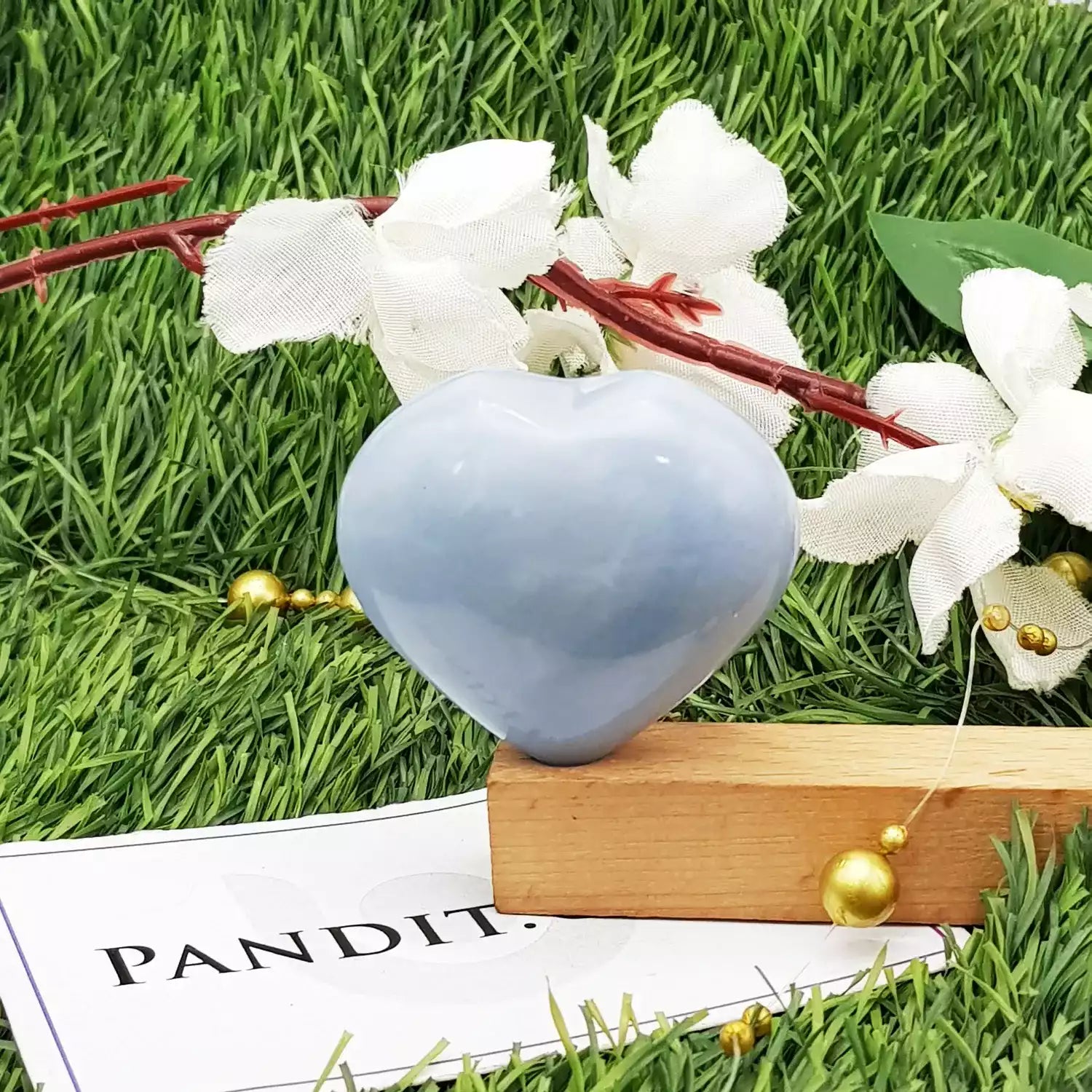 Angelite Healing Crystal Heart Stone