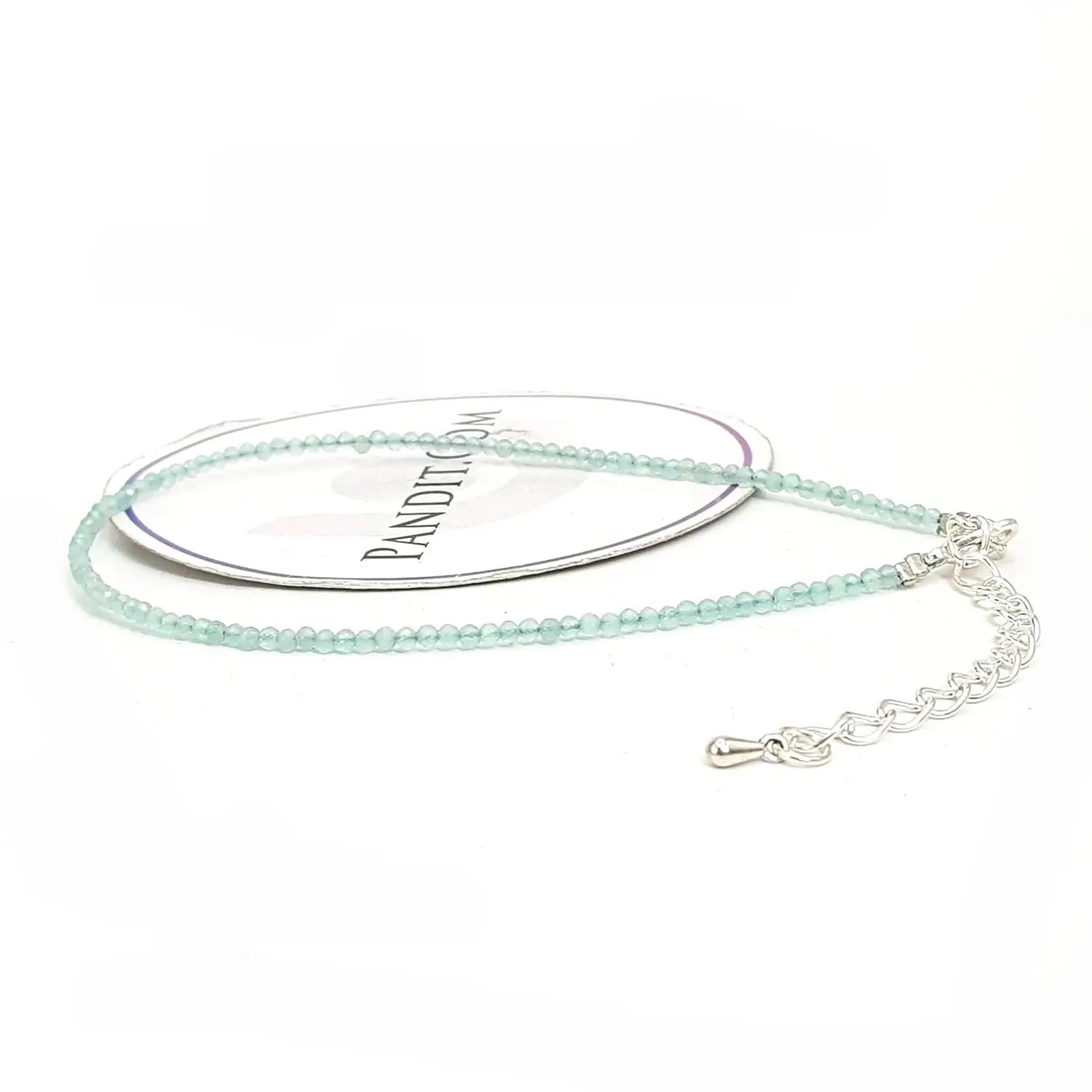 Aqua Blue Chalcedony Anklet