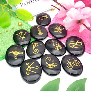 Black Agate Karuna Reiki Symbol Set