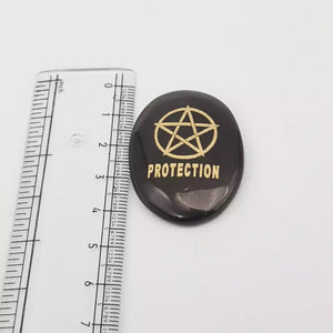 Black Agate Protection Coin