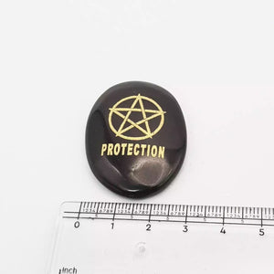 Black Agate Protection Coin