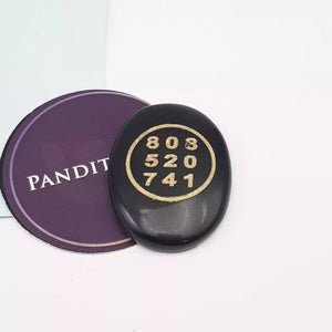 Black Agate Zibu Symbol Coin