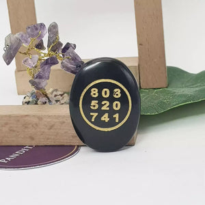 Black Agate Zibu Symbol Coin