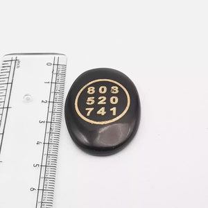 Black Agate Zibu Symbol Coin