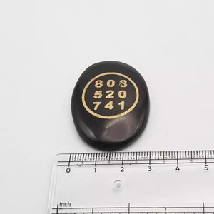 Black Agate Zibu Symbol Coin