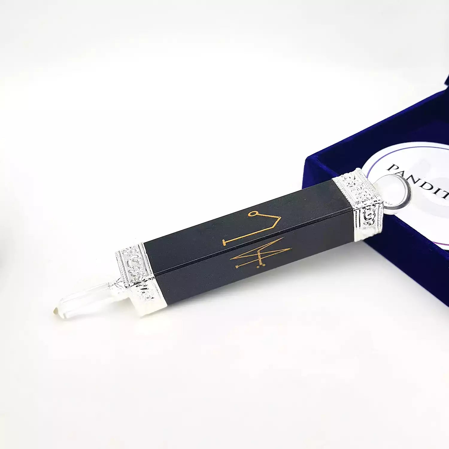 Black Banded Agate Healing Stone Wand