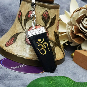 Black Banded Agate Om Pencil Pendant