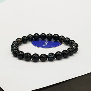 Black Banded Agate Onyx Bracelet