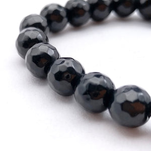 Black Diamond Cut Glass Bracelet