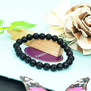 Black Diamond Cut Glass Bracelet
