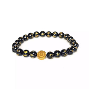 Black Onyx Om Mani Padme Hum Bracelet