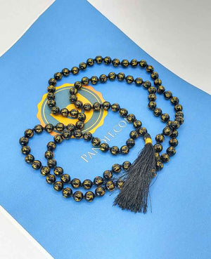Black Onyx Om Mani Padme Hum Mala
