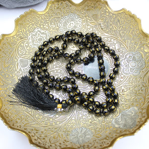 Black Onyx Om Mani Padme Hum Mala