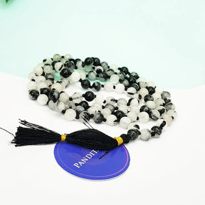 Black Rutilated Quartz Mala