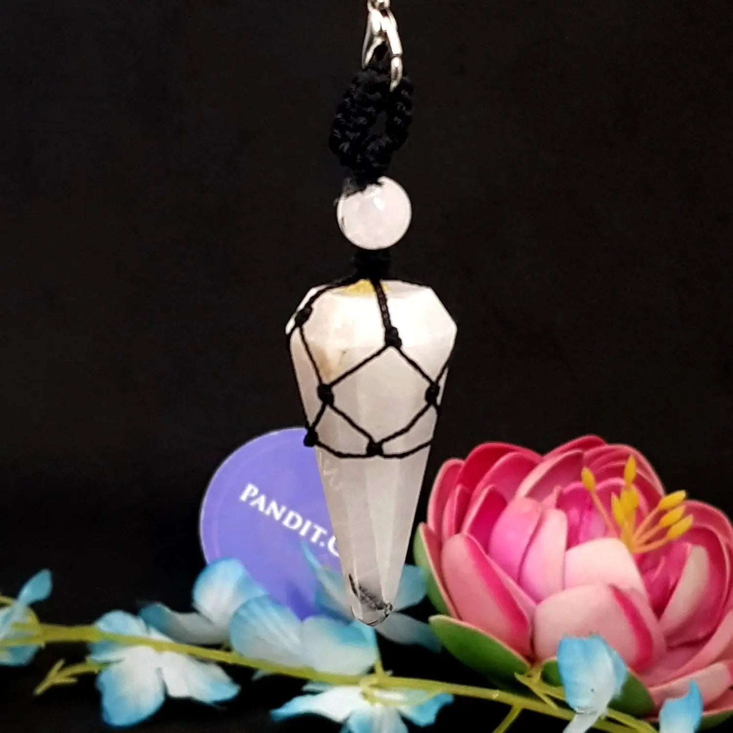 Black Rutilated Quartz Dowsing Pendulum