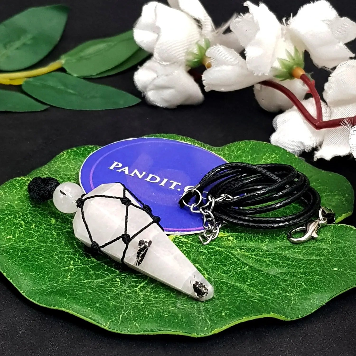 Black Rutilated Quartz Dowsing Pendulum