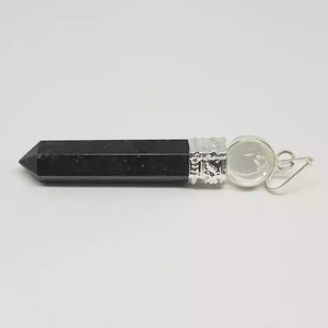 Black Tourmaline 7 Chakra Pendant