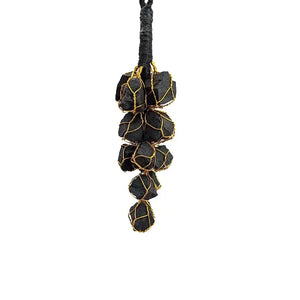 Black Tourmaline Car Hanging Raw Stones