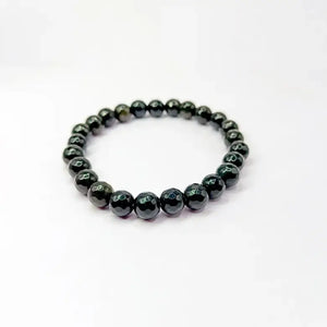 Black Tourmaline Diamond Cut Bracelet
