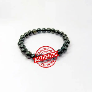 Black Tourmaline Diamond Cut Bracelet