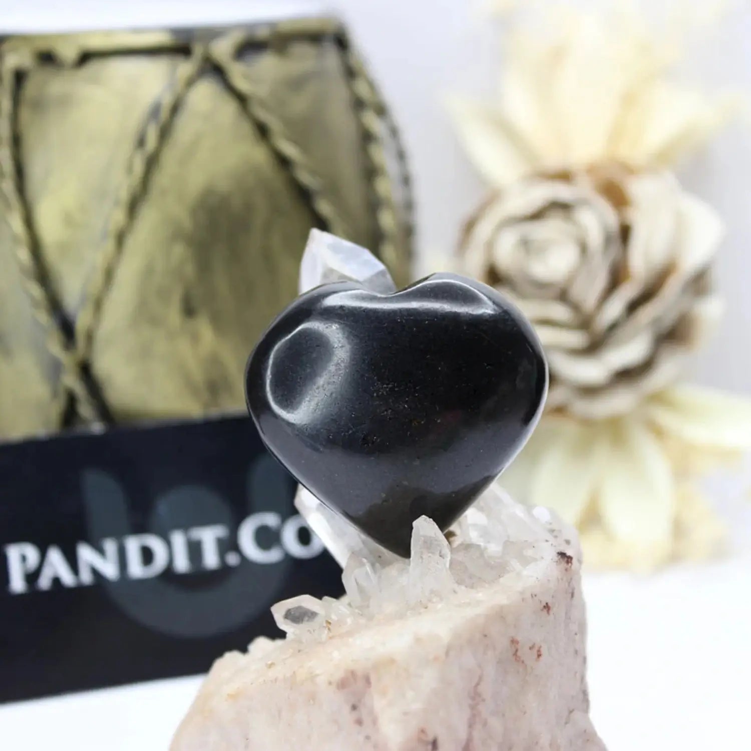 Black Tourmaline Healing Crystal Heart Stone