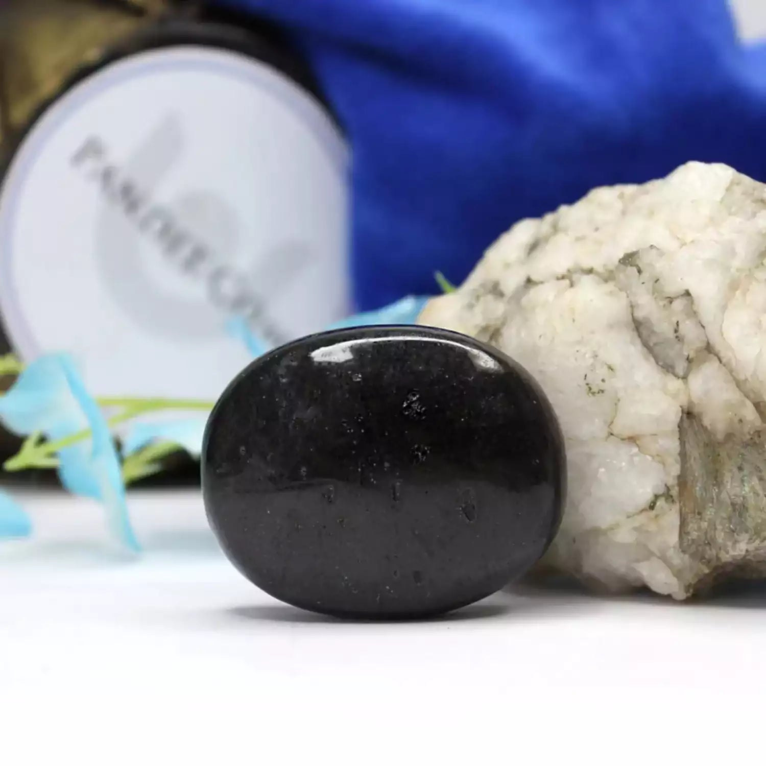 Black Tourmaline Healing Crystal Palm Stone